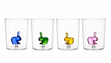 Ichendorf Milano – Qeeboo | Set 4 Pz. Bicchieri Coniglio Design Colorato