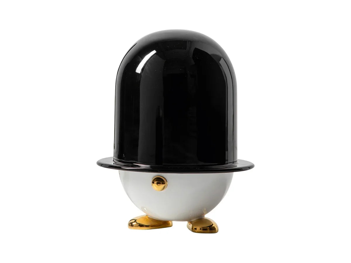 Mr. James modello 1842 di Bosa, scultura e contenitore in ceramica con cappello nero