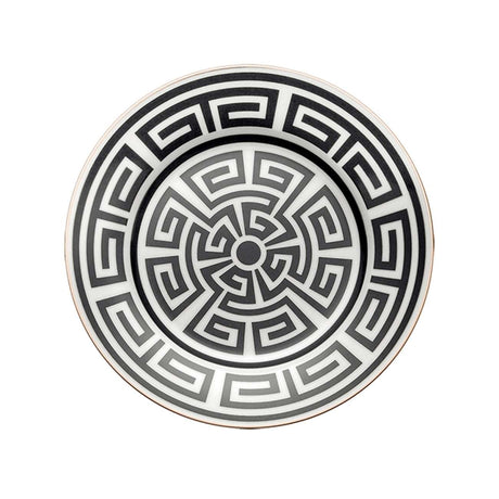 GINORI 1735 - LABIRINTO NERO E PLATINO Servizio di piatti Set di 18 pezzi per 6 persone.