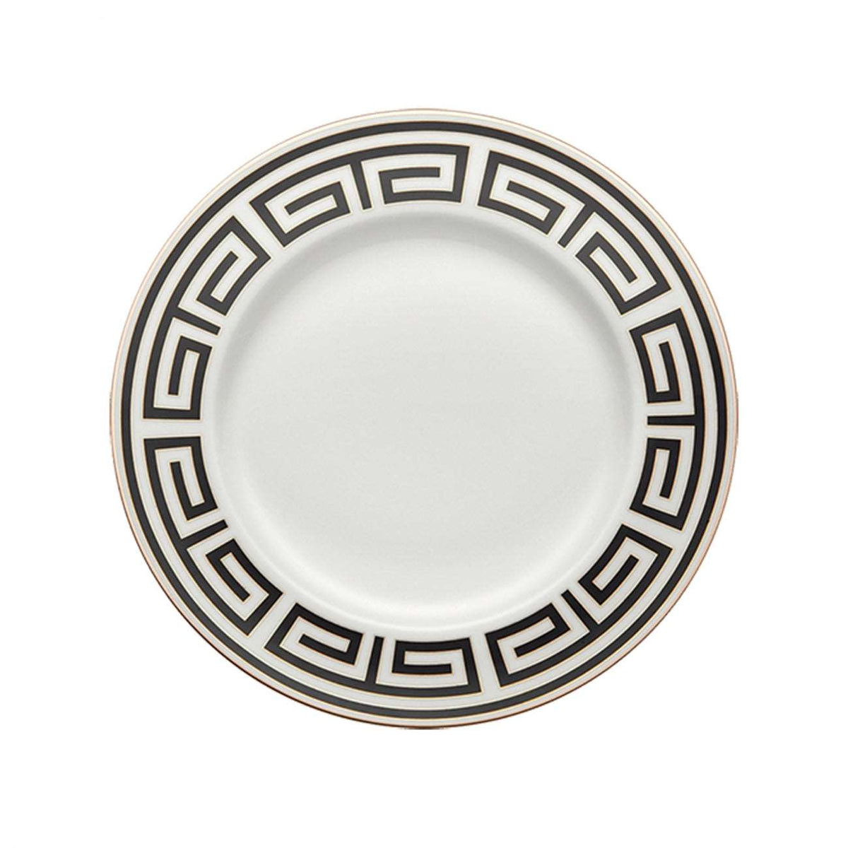 GINORI 1735 - LABIRINTO NERO E PLATINO Servizio di piatti Set di 18 pezzi per 6 persone.