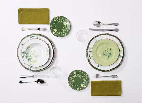 Ginori 1735 – Florenza – Servizio piatti 18 pezzi – Verde Acanto