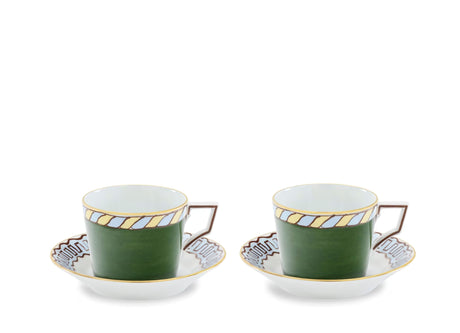Ginori 1735 - Il Viaggio di Nettuno - Servizio da the per 2 - Pine Green