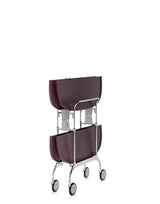 Kartell - Gastone - Carrello Prugna con Struttura in Acciaio Cromato