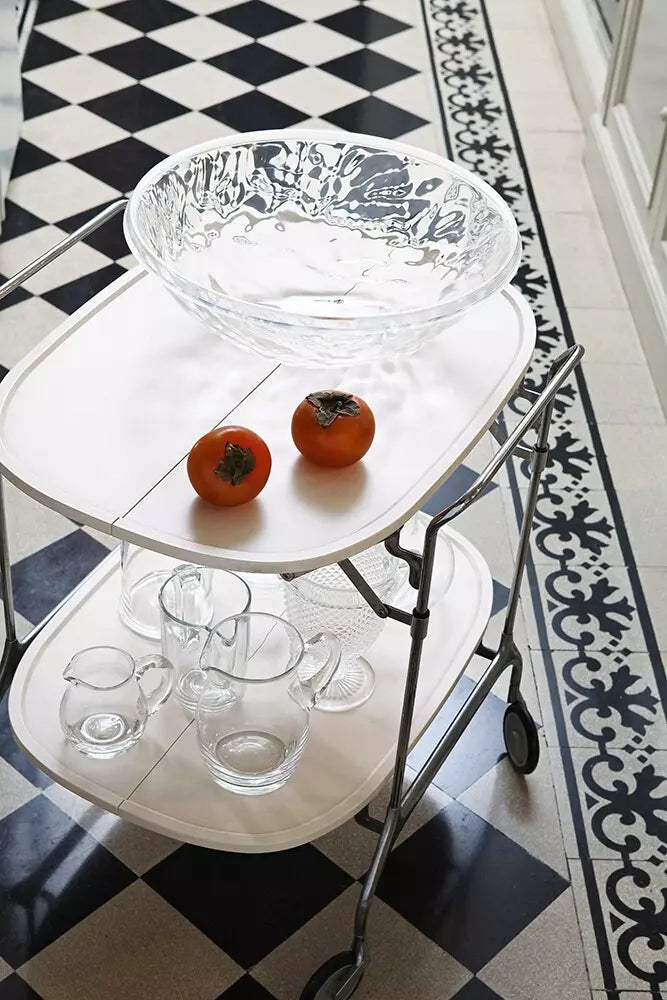 Kartell - Gastone - Carrello Prugna con Struttura in Acciaio Cromato
