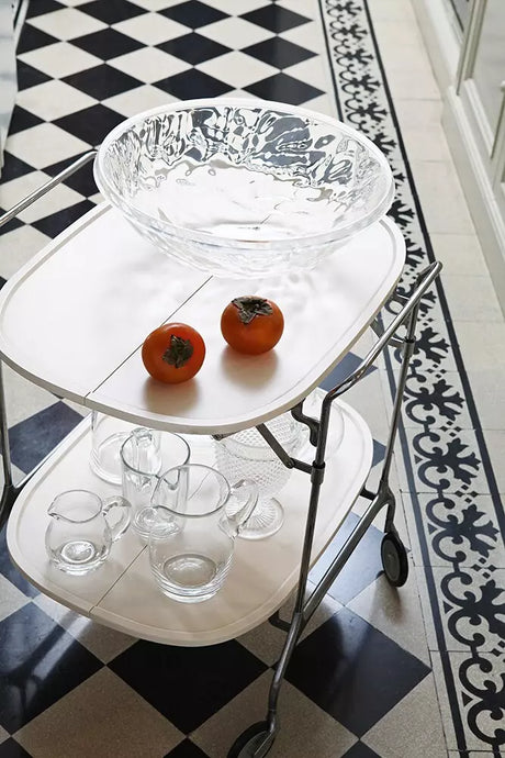 Kartell - Gastone - Carrello Prugna con Struttura in Acciaio Cromato