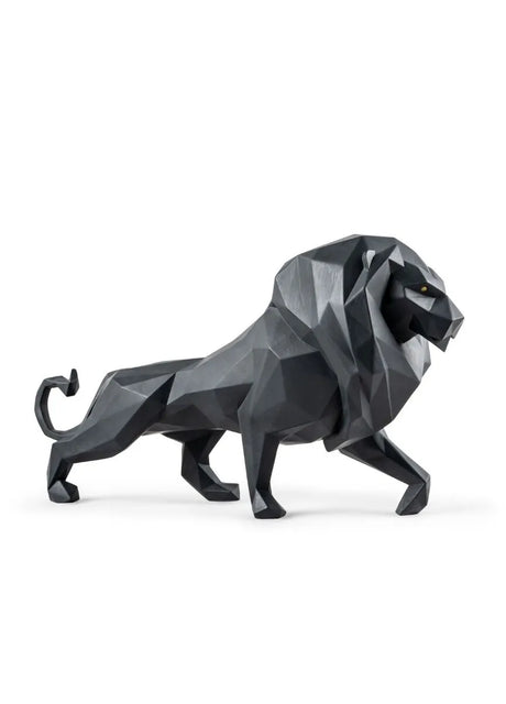 Lladró - Leone Nero Opaco - Collezione Origami