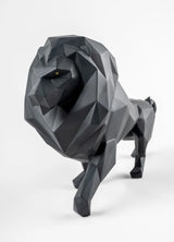 Lladró - Leone Nero Opaco - Collezione Origami