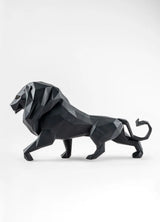 Lladró - Leone Nero Opaco - Collezione Origami