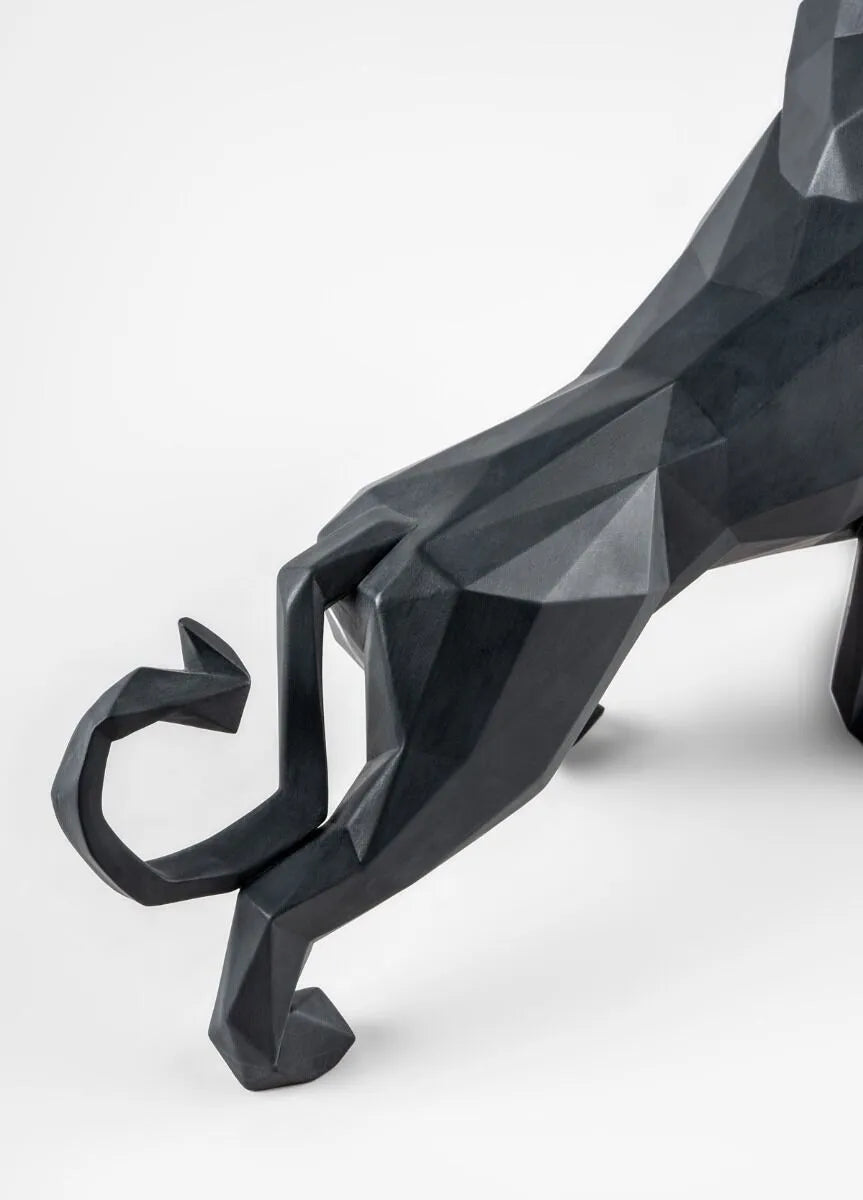 Lladró - Leone Nero Opaco - Collezione Origami