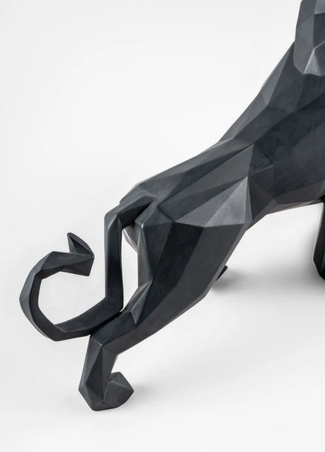 Lladró - Leone Nero Opaco - Collezione Origami