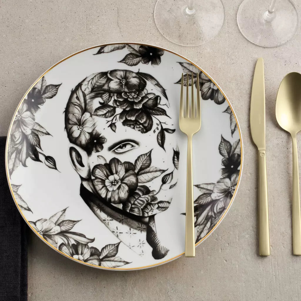 Sambonet - Rock - Set 6 forchettine dolce Antique PVD Champagne