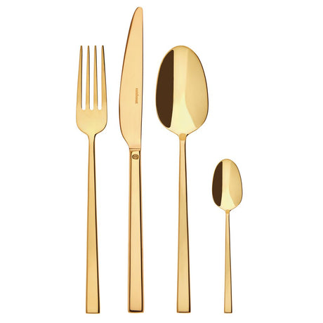 Sambonet - Rock - Servizio posate 24 pezzi PVD Gold