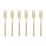 Sambonet - Rock - Set 6 forchettine dolce Antique PVD Champagne