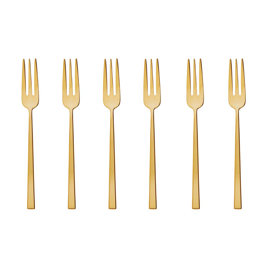 Sambonet - Rock - Set 6 forchettine dolce PVD Gold