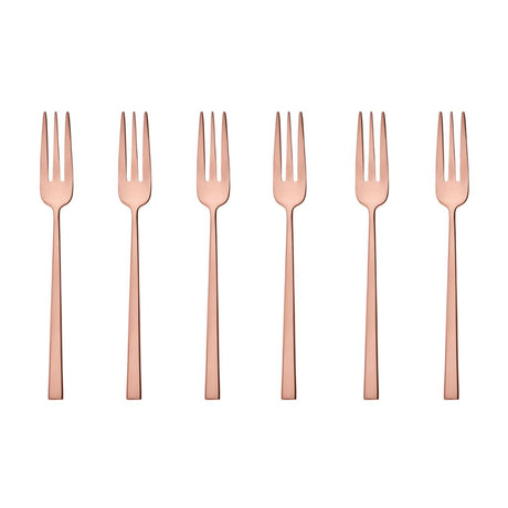 Sambonet - Rock - Set 6 forchettine dolce PVD Copper