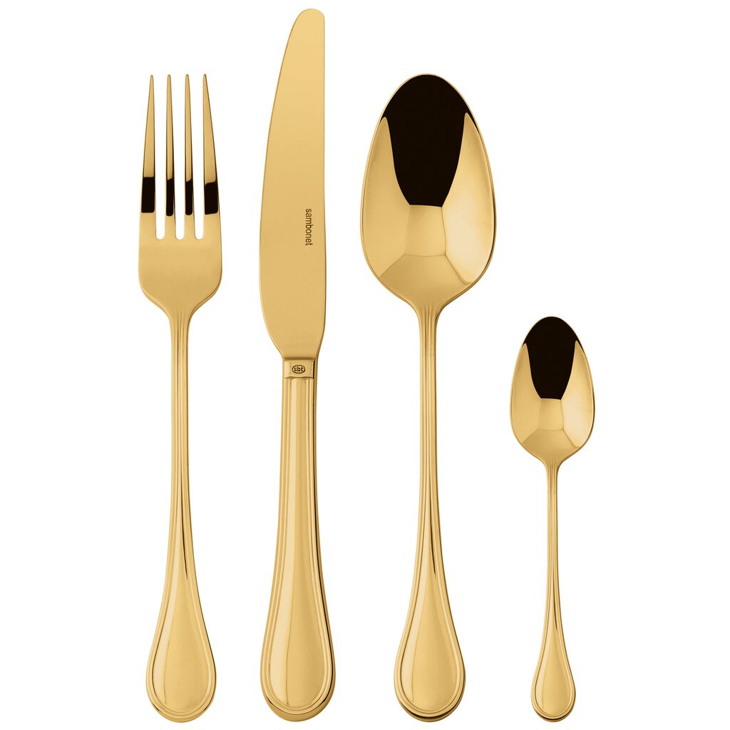 Sambonet - Royal - Servizio posate 24 pezzi PVD Gold