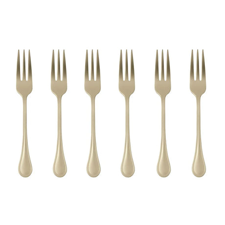 Sambonet - Royal - Set 6 forchettine dolce Antique PVD Champagne