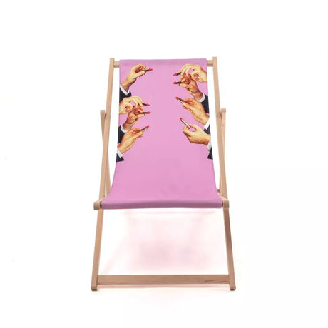 Seletti - Lipstick Pink - Sedia a sdraio pieghevole