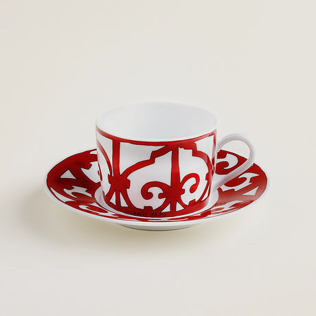 Hermès - Balcon du Guadalquivir - Tazze da tè con piattino - Set 2 tazze con 2 piattini