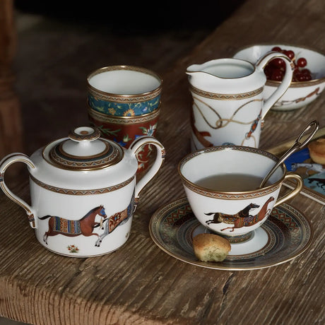 Hermès - Cheval d’Orient  - Tazza da tè con piattino n°1 set da 2