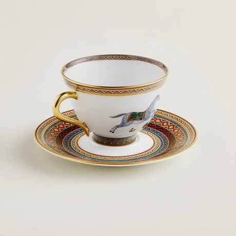 Hermès - Cheval d’Orient  - Tazza da tè con piattino n°1 set da 2