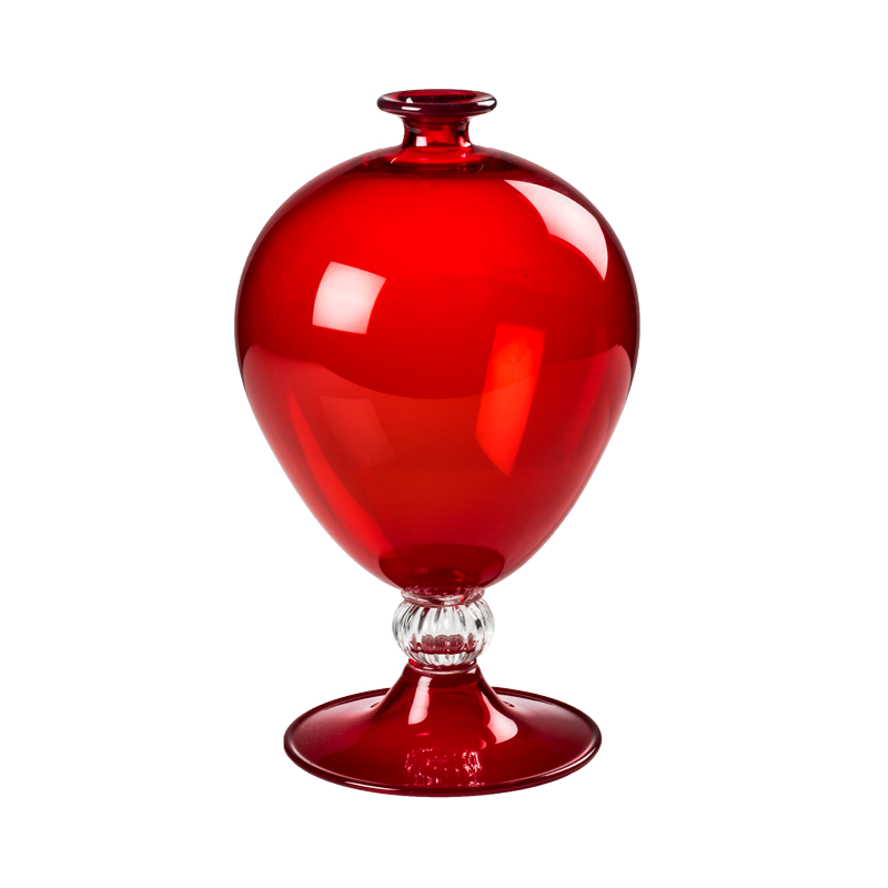 Venini Veronese - Vaso Rosso Vetro di Murano | Design Vittorio Zecchin 1921