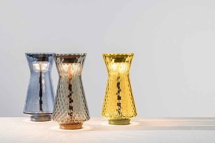 VENINI - Tiara Luce - Lampada H48 col. Uva - Blu fumè