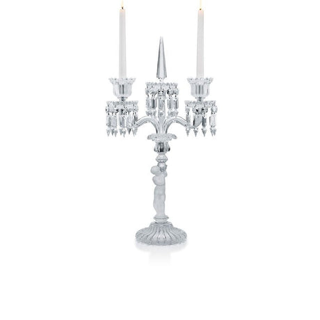Baccarat Enfant - Candelabro a 2 Bracci in Cristallo con Verrine